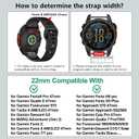 22mm Silicone Bands for Tactix 8/Fenix 8 Pro AMOLED 47mm/E/7 pro/7/6 pro/6/5 Plus/5, Quick fit Watch Strap Compatible with Garmin quatix 8/epix Pro/Approach S70 47mm/S62/S60/Descent G2/G1/G1 Solar