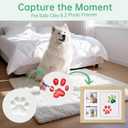 Lewrwet Dog Paw Print Kit with Fur Keepsake Keychain, Clay Paw Impression for Dogs, Easy DIY Pet Memorial Gift, Personalized Puppy Paw Print Ornament for Dog Lovers