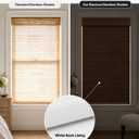 LazBlinds 100% Blackout No Drill Bamboo Roman Shades, Cordless Bamboo Blinds for Indoor Windows, Room Darkening Shades for Home & Patio, Thermal Insulated, Acron, 36" W x 64" H