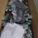 6 FT Pre-Lit Artificial Christmas Tree with 618 Snowy Branch Tips 280