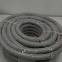 1 inch 100ft Liquid-Tight Conduit and Connector Kit,Flexible Non-Metallic Liquid Tight Electrical Conduit Kit with 5 Straight and 3 90-Degree Connector Fittings,1in. Dia