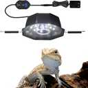 GlowUp UVB Reptile Light with Dimming, UVA UVB 10.0 Reptile Light Bulb Fixture for Rainforest&Desert Reptile UVB5.0&UVB10.0, Adjustable Brightness UVB Lamp for Bearded Dragon Gecko Lizard Turtle