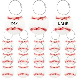 18 Pcs Baseball Luggage Tags for Suitcases Acrylic Baseball Travel Suitcase Labels with Metal Ring Luggage Name Funny Tags Gifts for Men Women Sport Travel