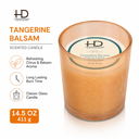 HD DESIGNS Tangerine Balsam Scented Candle 14.5 OZ
