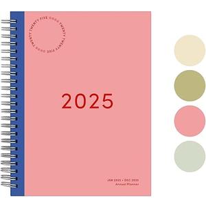 Rileys & Co 2025 Simple Weekly Planner - Annual Weekly & Monthly Agenda Planner, Jan - Dec 2025, Hardbound Cover, Notes Pages, Twin-Wire Binding (8.5 x 11-Inches, Green, Pink2, Purple) 4 PCS