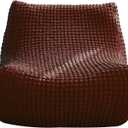 Fireside Chair Cover Armless Sofa Cover Lazy Floor Armless Chair Slipcover, Folding Sofa Bed Cover Non-Armrest Furniture Protector Without Armrests for Kids Dog Cat(Brown)