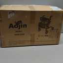 Walkers for Seniors, Rollator Walker with Seat, 350 lb Weight Capacity, 18" Big Seat, 8" All-Terrain Wheels, 6-Level Adjustable Height, Lightweight Aluminum Frame Rollator Walkers for Seniors (Gray) (Grey)