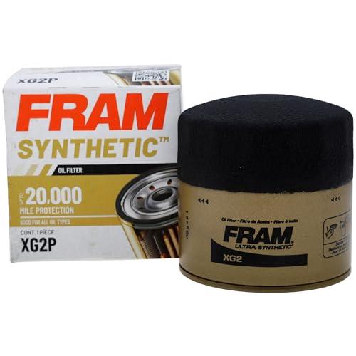 FRAM Synthetic XG2P 20K Mile Change Automotive Replacement Engine Oil Filter for Synthetic Oil Changes, Premium Vehicle Engine Protection Oil Filter for Select Vehicle Model Years