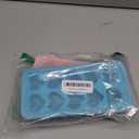 2 Pcs Heart Ice Cube Trays,Ice Maker,Silicone Molds with Removable Lid,Stackable Ice Trays with Covers(Pink,Blue)