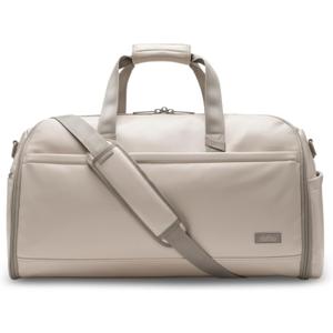 Halfday Convertible 2-in-1 Vegan Leather Premium Garment Duffel Weekender Bag 45L (Carry-on, Wrinkle-Free Travel, Hanging Suit Compartment, Shoe Pockets, Trolley Sleeve), Ivory