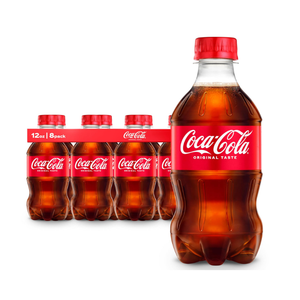Coca-Cola Soda Soft Drinks, 12 fl oz Bottles, 8 Pack - Classic Cola Soft Drink Pack (BBD: 10 Aug 2026)