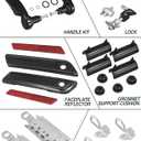 Black Saddlebag Hardware Latch Kit For Harley Touring 2014-2026