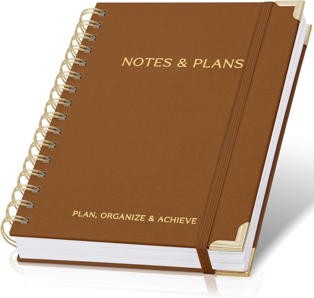 ZICOTO Aesthetic Daily Planner And Notebook With Hourly Schedule - Aesthetic Spiral To do List Notepad For Work/Home to Organize Tasks And Appointments - Stylish School/Office Supplies Book For Women