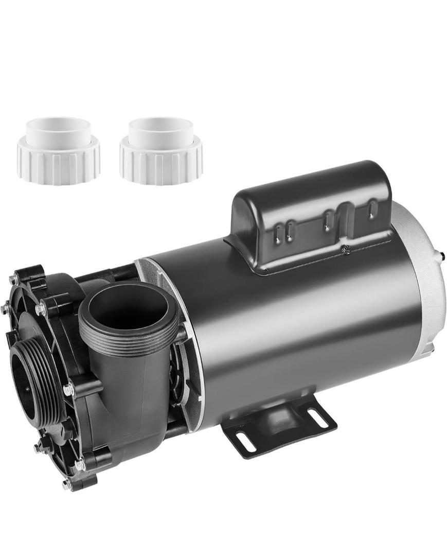 VEVOR 2 Speed SPA Pump, 56-Frame, AC 220V Hot Tub SPA Pump, 4 HP / 210 GPM / 65.61 ft High Speed or 0.7 HP / 103 GPM / 16.07 ft Low Speed, 2'' Port 90° Rotational Interface for Hot Tub