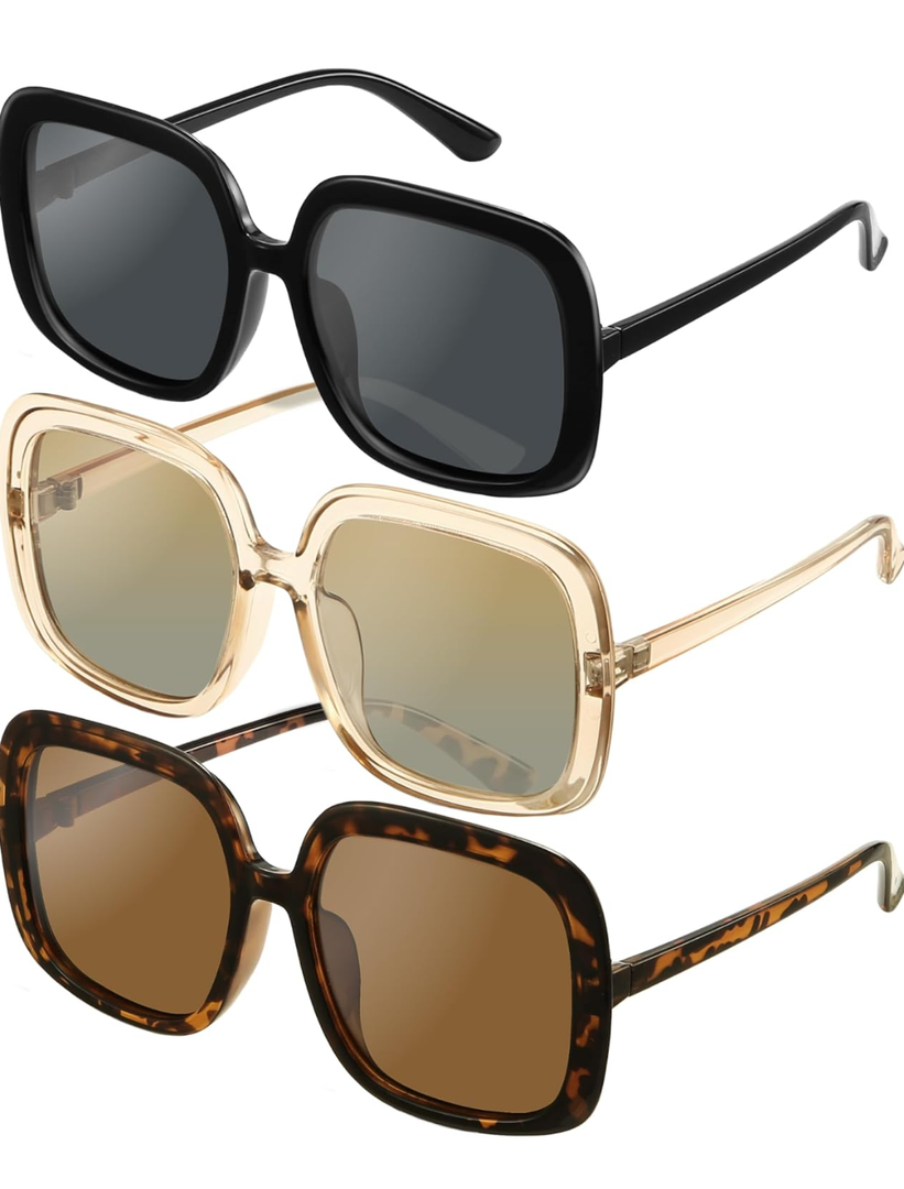 miyya Oversized Polarized Sunglasses Women, Trendy Retro Sun Glasses for Women 2025, Oversized Shades