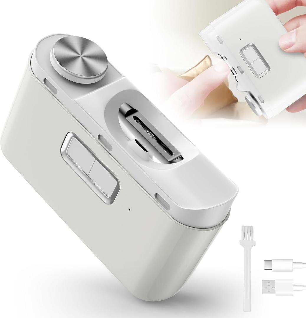 Electric Nail Clipper - 2 In 1 Automatic Nail Clipper with LED Light & Debris Collector  2 Speed Nail Trimmer & Polisher - Rechargeable Baby Nail File Grinder  Nail Care Tool for Kids/Adults/Seniors
