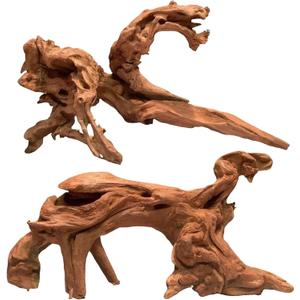 2-Piece 10-14 inch Natural Aquarium Driftwood Decorations - Aquascape Decor for Fish Tanks, Betta Hideouts, Reptile Enclosures & Plant Attachment