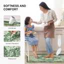 Collive Anti Fatigue Mats for Kitchen Floor, Comfort Non Slip Kitchen Floor Mats Cushioned Standing Desk Mat for Office, Laundry, Sink, 17x47 Green Waterproof Kitchen Rugs