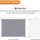 VIZ-PRO Large Fabric Bulletin Board/Foldable Notice Board Felt Gray, 72 X 48 Inches, Silver Aluminium Frame