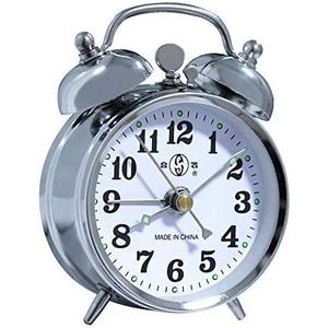 KEYPOWER Alarm Clock Mechanical Wind Twin Bell Double Bell Small