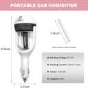 Car Humidifier, Aromatherapy Essential Oil Diffuser Mini Car Purifier with 180 Rotation, Aroma Air Freshener Cool Mist with 12V Charging Port, car Accessories (Black)