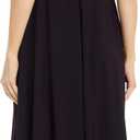 R&M Richards Women's Cascade Wrap Dress with V-Neck & O-Ring Rhinestone Buckle, Work to Weekend Short Sleeve Flowy Silhouette (Purple, L)