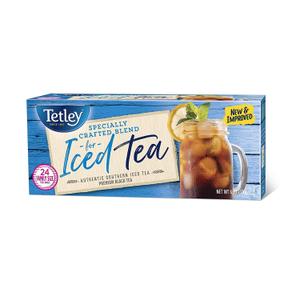 Tetley Black Tea, Iced Tea Blend, Family Size, 24 Teabags (Pack of 6)