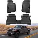 for 2020-2025 2026 Jeep Gladiator JT Floor Mats All Weather TPE Protection Mat for Jeep Gladiator Accessories (Floor Mats)
