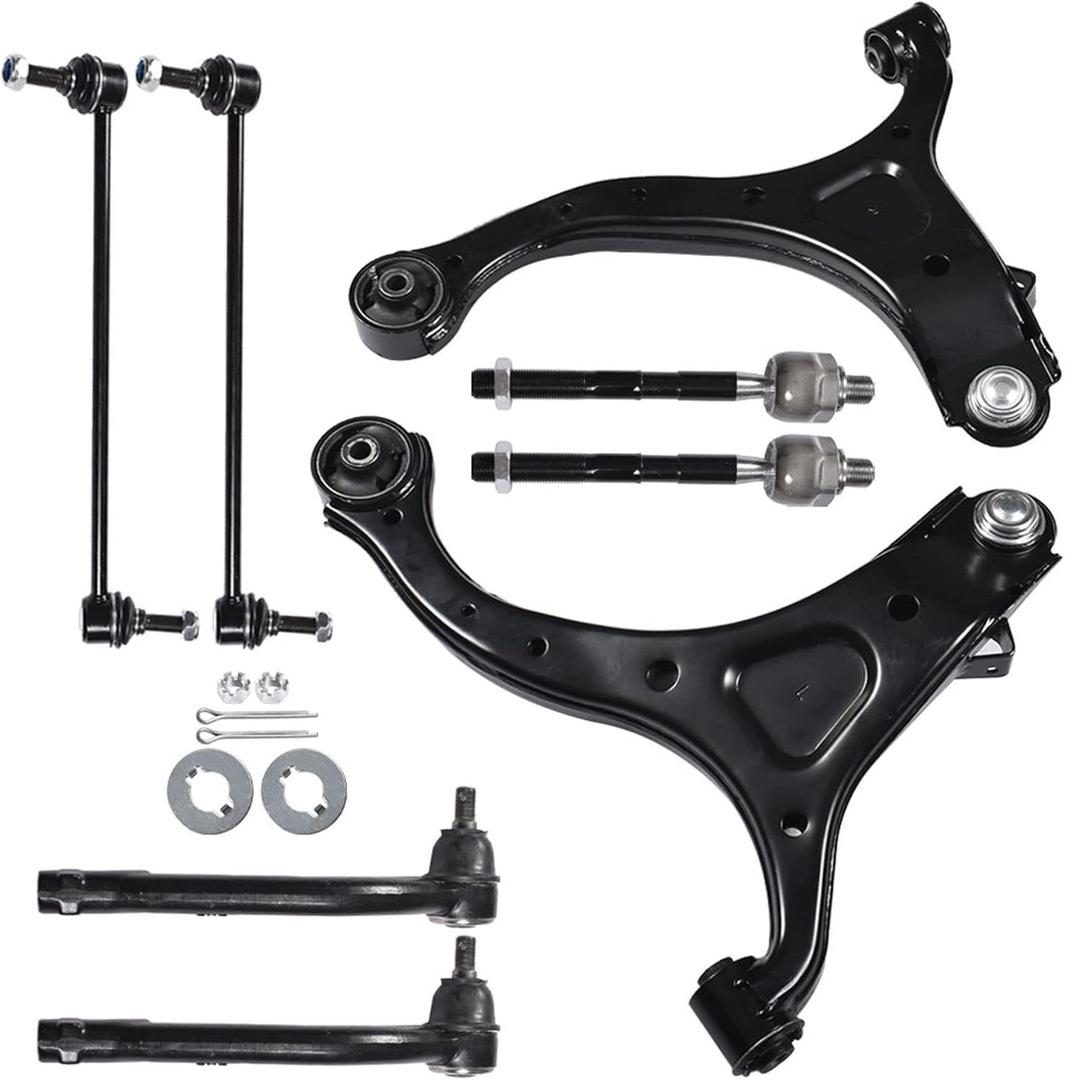 8pc Kit Front Control Arm Ball Joint Sway Bar Link Tie Rod End LH RH Replacement for Santa Fe 2007-2012 Replacement for Sorento 2011-2013