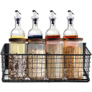 Magnetic Fridge Organizer, Mesh Organizer Shelf Rack Pencil Holder Whiteboard Accessories Office File Foil Food Wrap Spice Pegboard Holder Kitchen Organization(COLOR:Black)