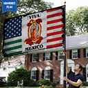 United States and Mexico 3x5 Ft,Viva Mexico Mexican US American Flag Poster Banner Sign for Indoor Outdoor Decoration