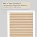 Cordless Room Darkening Temporary Pleated Vinyl Shades, 48 x 75 in, Latte, 36"W x 75"H