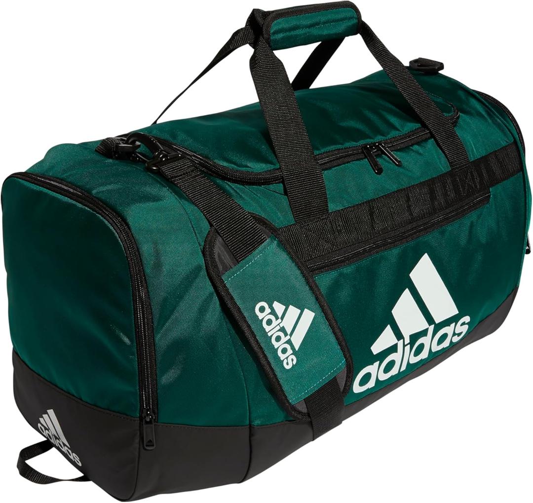 adidas Unisex Adult Defender 4.0 Gym Duffel Bag for Men and Women (Medium (66L), Team Dark Green)