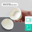 JOLLY PARTY 50pack 8oz Paper Soup Containers with Lids, Disposable Paper Food Cups, Ice Cream Cups, Food Storage with Vented Lids, Microwavable and Freezer Safe (White)