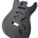 Unfinished Handcrafted Guitar Body Alder Wood Electric Guitar Body Guitar Barrel Replacement Parts for ST Style Guitars DIY Parts S-S-S pickupslic Black Glossy.