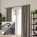 Umbra Twilight Double Curtain Rod Set Wrap Around Design Ideal for Blackout or Room Darkening Panels, 30 to 84 Inches, Black