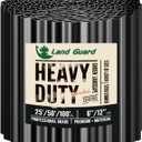 Land Guard Corrugated Garden Edging Border, 6" x 100' Landscape Paver Edging, Tall Landscape Edging, Fence for Garden, Flower Bed, Lawn and Landscape Edging (Glossy Black)