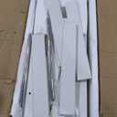 Unikito Freestanding Closet System, 25 Closet Organizer Wardrobe with Hanging Rods & Shelve, Adjustable Clothes Garment Rack, Sturdy Walk in Closet Tower, Easy Assembly, 25" W x 16" D x 80" H, White