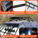 Roof Rack Basket 51 X 36 X 5 Upgraded Universal Rooftop Cargo Basket, Heavy Duty 250LB Cargo Basket Car Roof Basket for SUV, Truck, Cargo Net with Attachment Hooks, 2pcs Ratchet Straps