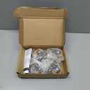 2 inch Caster Wheels 3/8 Threaded Stem Casters, Set of 4, Heavy Duty 580 Lbs, 3/8"-16 x 1(Stem Diameter 3/8", Length 1"), Safety Dual Loking Casters for Wire Shelving, Carts, Furniture