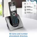 AT&T GL2101 DECT 6.0 Cordless Home Phone with Call Block, Caller ID, Full-Duplex Handset Speakerphone, 2" White Backlit Display, Lighted Keypad (Graphite & Black)