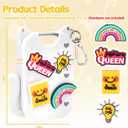 5 x Mity rain Hand Sanitizer Spray Case Compatible With Touchland, Cute Silicone Hand Sanitizer Holder Keychain with 4 Charms, Portable Refillable Sanitizer Accessory, Gift for Women And Teens