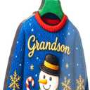 3 x Grandson Christmas Ornament 2026 Grandson Ornament Holiday Decor Christmas Ornament Suncatcher Effect Window Hanging Car Hanging