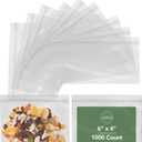 Seal Fresh 6 x 4 Inch Resealable Plastic Snack Bags 1000 Pack  Clear Reclosable Bags with Zipper Seal for Treats, Small Food Storage, Crafts, Party Favors