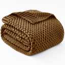 Topcee Knitted Weighted Blanket - 60"x80" 20lbs Queen Size Cooling Chunky Knit Heavy Blanket for Adults Cable Yarn Knit Decorative No Beads Soft Cozy and Cooling Weighted Throw Machine Washable