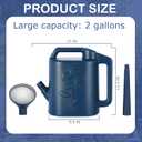 2 Gallon Watering Can for Indoor Plants, Garden Watering Cans for Outdoor Plant House Flower, Modern Plant Watering Can Large Long Spout with Sprinkler Head