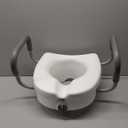 Carex E-Z Lock Raised Toilet Seat With Handles, 5" Toilet Seat Riser with Arms, Handicap Raised Toilet Seat For Seniors and Elevated Toilet Seat (1 Count (Pack of 1))