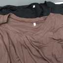 Locoowai 4 Pack Women's Oversized Short Sleeve T Shirts Cotton V Neck Tops Casual Basic Summer Loose Tees Workout Gym Shirts(Black, Dark Brown, Coffee, Cream,XX-Large)