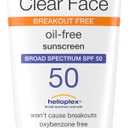 Neutrogena Clear Face Sunscreen Lotion for Acne-Prone Skin, Broad Spectrum SPF 50, Sunscreen for Face & Oily Skin, Oil-,Fragrance- & Oxybenzone-Free, Water Resistant, Matte, Unscented, 3 Fl Oz