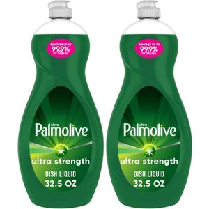 Palmolive Ultra Strength Liquid Dish Soap, Original Green, 32.5 Fluid Ounce (Pack of 2)